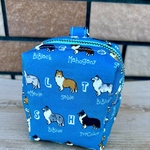 シェルティ　スクエアポーチ　ブルー