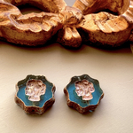 【2コセット】JIRI＊IVANA#czech beads#チェコビーズ　madonna 20㍉　marine blue/picasso