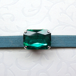 ●帯留 bijou rectangle●深緑