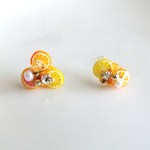 スライスシトラス　ビジュー付きピアス