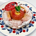🎄Xmas♪苺バニラとマスカルポーネの丸ごと焼きりんごのパイ♪15cm  