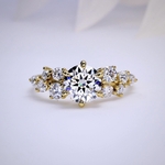 【新作】モアサナイト　リング  指輪　constellation 6.5mm  1ct