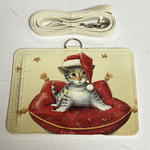 送料込み　受注作成　ねこちゃんパスケース　猫社員証　ネコIDカードホルダー　ねこネームホルダー 