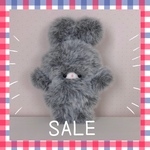 【SALE】モシャモシャ毛玉♪モシャうさちゃん♡手のひらからはみでるサイズのぬいぐるみ①