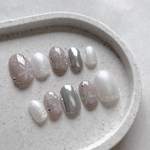  【size order】ネイルチップ 雪の結晶 冬ネイルNo.014