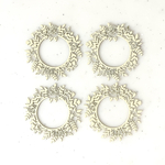 Cream White Wreath Pendant Tops