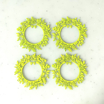 Neon Yellow Green Wreath Pendant Tops