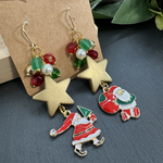 クリスマス！可愛いじゃらじゃらアシンメトリー大ぶりピアス・イヤリング♡