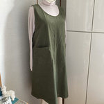☆細コーデュロイ　エプロンワンピース