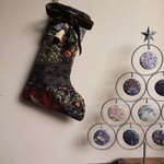 大人カラーのクリスマスブーツ（グリーン×ブラック）