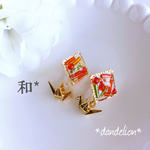 再26* かぐや姫イヤリング(樹脂ノンホールピアス)浴衣 祭  和