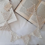 flower natural garland (ivory) NO.32