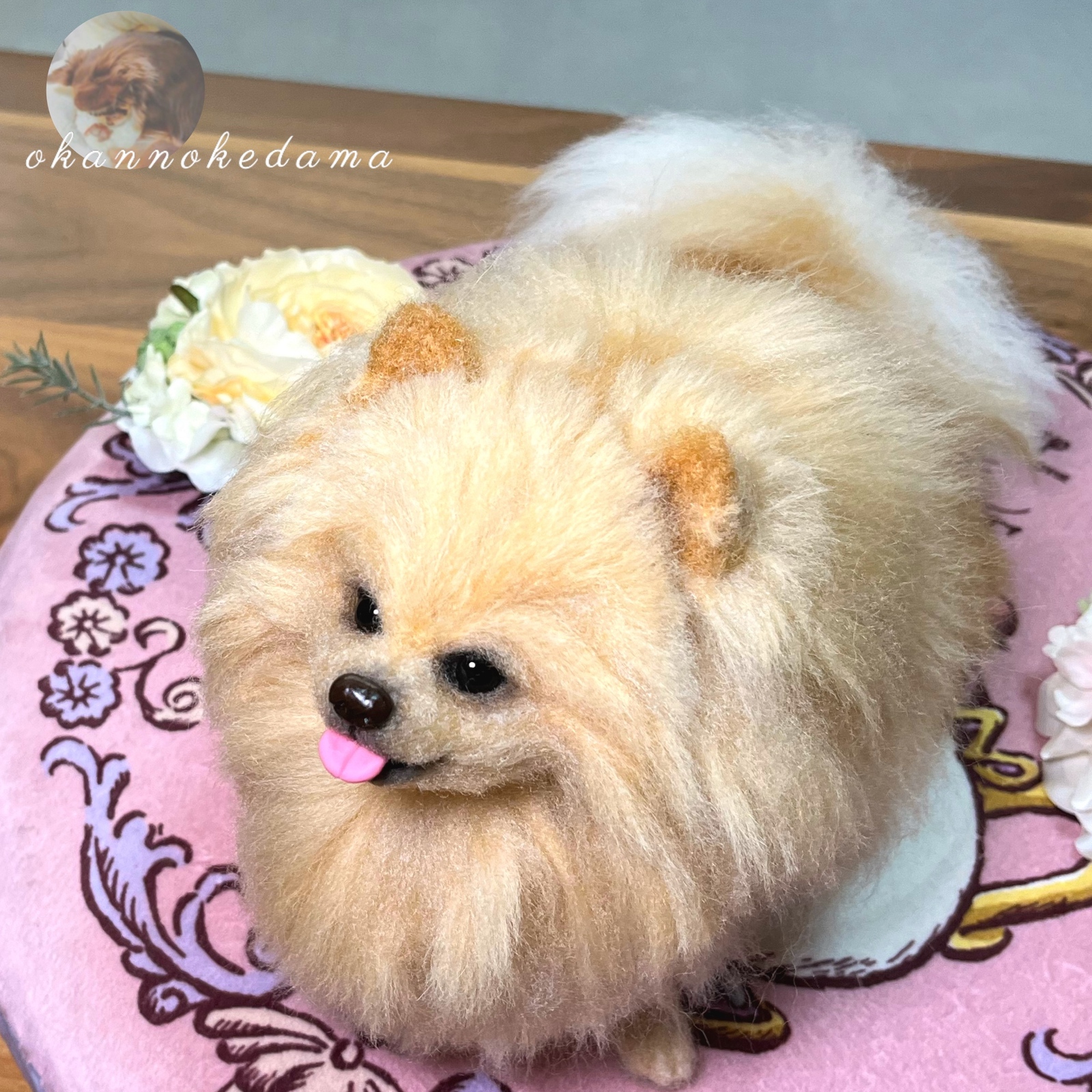 3D犬 ポメラニアン オーダーメイド 羊毛フェルト 犬 - OKAN