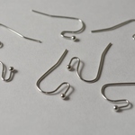 アクセサリーパーツ　ピアスパーツ J型玉付　フックピアス　シルバー 20mm　40個　20ペア[4582434315234]
