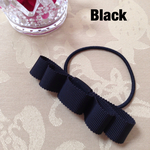 【受注制作品】お受験にも使えるママ用ヘアゴム  Black