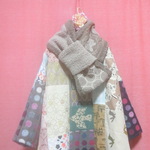 【ミナペルホネン】北欧パッチワーク ワンピース natural