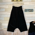 コットンコーデュロイサルエルパンツ　黒