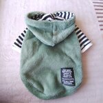 犬服！4Lsize！フワフワ　ボーダー