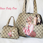 1点物！！♡セット販売♡パカっと開くバッグ👜＆パカっと開くポーチ👝【491】