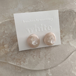 ハートパール ♡ フープ　ピアス or イヤリング