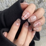 ネイルチップ　ピンクニュアンスネイル
