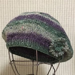 ⛄️SALE🌟自然派手紡ぎウールヤーンで編んだナチュラル♪ベレー帽/野呂英作あづみ col.52/再販