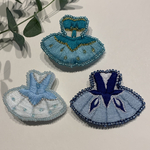 オダリスク・フロリナ王女・アスピシア　刺繍ビーズブローチセット