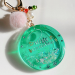 シンプルなクリスマスシェイカー　ラウンド　シャカシャカキーホルダー