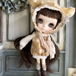 2352 ブライスさんのバンビになれるワンピースコーデ　Blythe ブライス アウトフィット 洋服　ドールハウス  ミニチュア