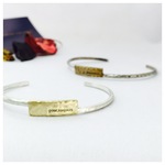送料無料！刻印無料！受注製作brass top bangle バングル（単品価格)