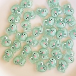 【14個】ミニサイズ 恐竜 デコパーツ ネイルパーツ【グリーン】