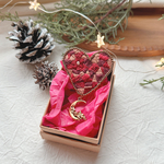 ハートと天使と月の刺繍ブローチ〔クリスマス限定〕