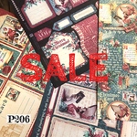 ★SALE★送料無料【P206コラージュ素材】海外紙モノ クリスマス　デザインペーパー　手帳　ジャンクジャーナル　スクラップ