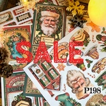 ★SALE★送料無料【P198コラージュ素材】海外紙モノ クリスマス　デザインペーパー　手帳　ジャンクジャーナル　スクラ