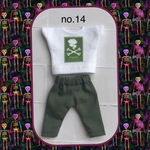 ねんどろいどどーる　服　普通丈　プリントTシャツ　&　パンツ　no.14