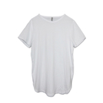 白のボーイフレンド コットンＴシャツ