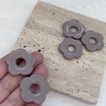【6個】くすみパープル　アクリルフラワー