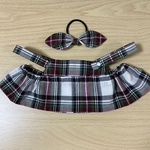 【受注製作】Ｃ　タータンチェック　クリスマスカラー　ラボット　LOVOT　服　ハンドメイド　