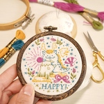 [刺繍キット]2024年 happy辰年 刺繍飾り