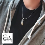 《splendid accessory》フェザー　バイカラー　ペンダント　ワックスコード