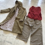 【年末福袋】フーテッドコート、パンツ、ブラウスセット