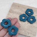 【6個】サックスブルー　アクリルフラワー