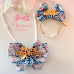 ペット用カチューシャ&チョーカーセット💖クリスマス雪だるま🌲🎀aile🎀安全首輪タイプ🎀 【ネコポス対応】