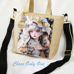 1点物！！♡so cute♡シリーズ　♡クールビューティー♡ベージュ合皮２wayバッグ👜【493】