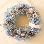 残りお1つのみ　アイスブルーのクリスマスリース
