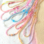 ガラスビーズのロングネックレス[new color]