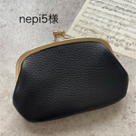 nepi5様専用　親子がま口ミニ財布　牛革ブラック