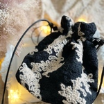 ［送料込］大人可愛い冬の巾着ポシェット