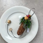 クリスマス　オーナメント　ドアベル　ピンクペッパーベリー　ドライフラワー　ギフト