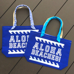 ALOHA BEACHES!トートバッグ♡持ち手ファブリック付